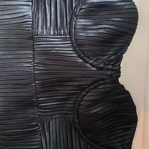 Elegant Black Pleated Dress